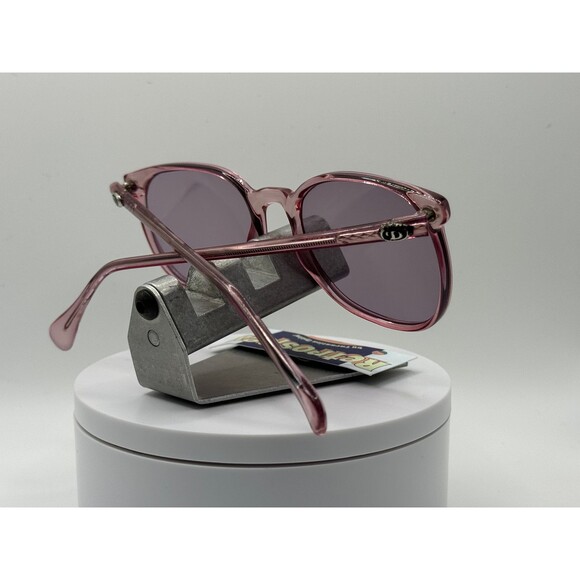 Vintage Oversize Sunglasses NOS Preppy Pink Solid Lens Pink Frame 80s-90s Retro main image 4